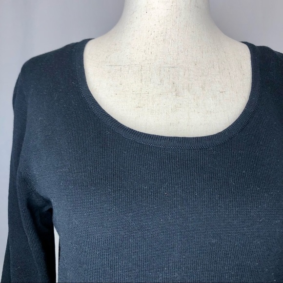 NWT Nine West knit dress black white intarsia fit and flare size medium - Picture 4 of 10